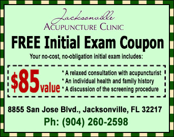 Jacksonville Acupuncture FREE Initial Exam Coupon